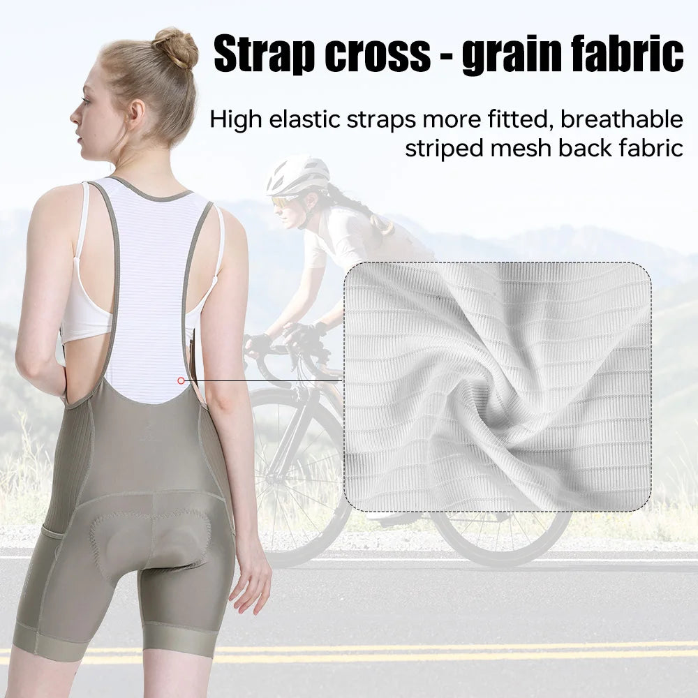 X-TIGER Bib Shorts Cycling Women 5D Thick Padding Mountain Road Bike Bib Shorts Summer UV Protection Professional Cycling Shorts