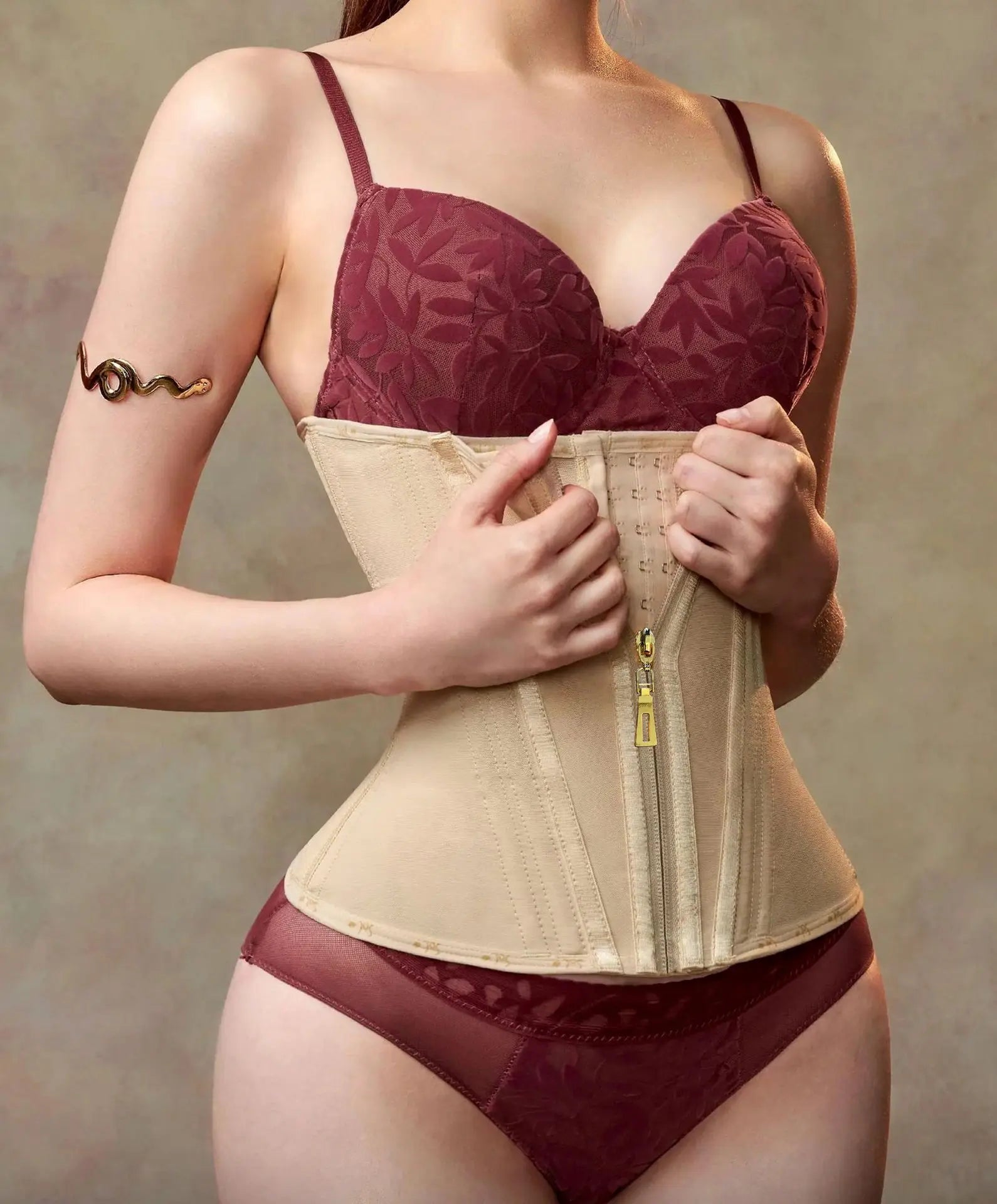 Hourglass Waist Trainer Belt With Zipper Girdle High Compression Body Shaper Fajas for Women Underbust Corset Latex