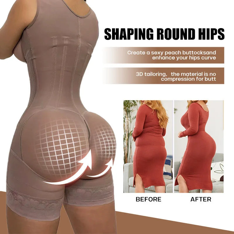 Women Postpartum Shapewear Bodysuit Flat Belly Sheath Body Sculpting Faja Body Shaper Colombiana Shapewear for Woman