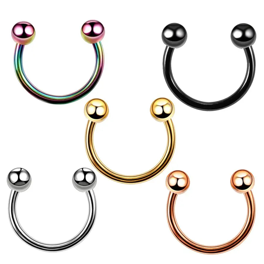 1PC G23 Titanium Nose Rings Lip Eyebrow Piercings Ear Septum Helix Cartilage Piercing Labret Nariz Septum Piercings Body Jewelry