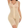 6304 Fajas Colombian Full Body V Neck Sleeveless Knee Length Shaper Bra Wide Shoulder Straps Butt Lifter Bodysuit Shapewear