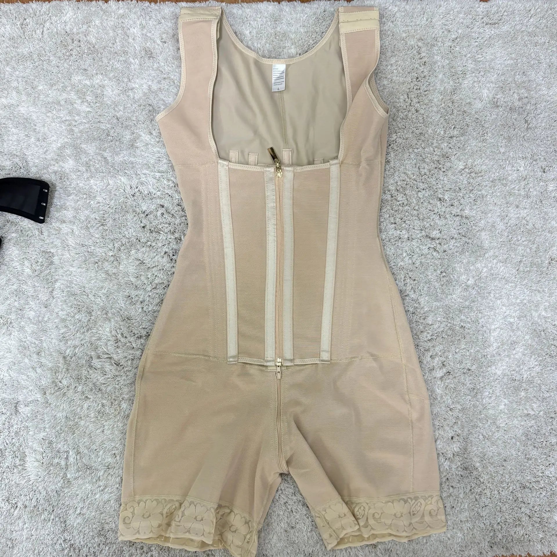 Fajas Colombianas Body Shaper Corset Girdles  Front Hooks Zipper Open Bodysuit Lace  Shapewear for Women