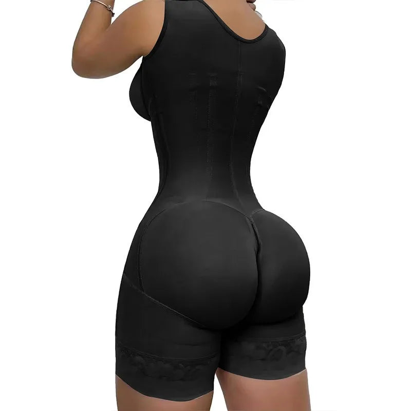 Body Shaper Women Colombian Fajas Shapewear Bodysuit 9-bone High Compression Girdles Double Tummy Control Full Body Open Crotch