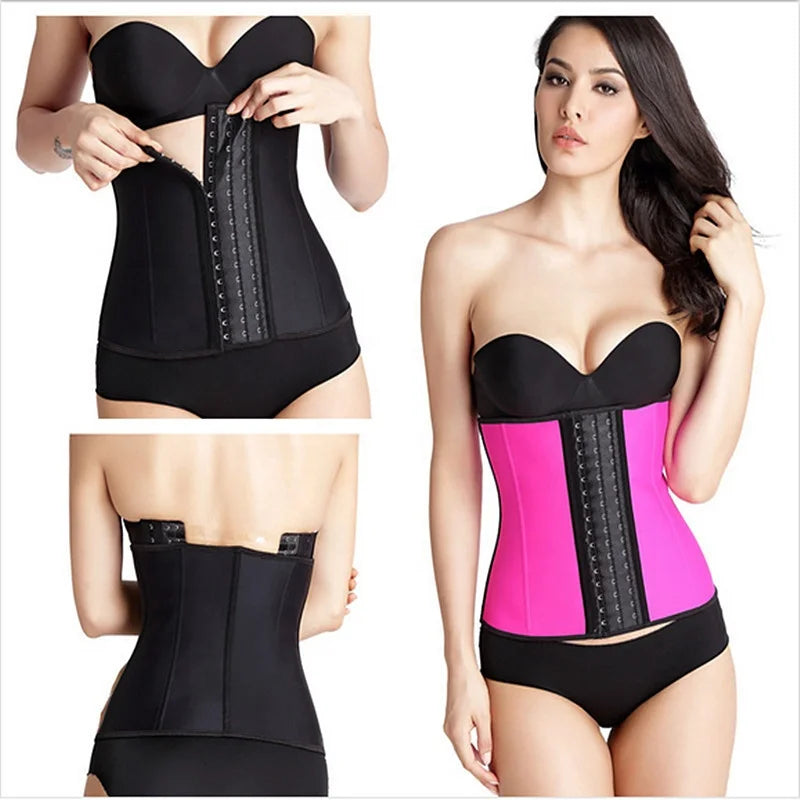 Top Quality Ann Cherry 9 Steel Bones LATEX Compression Slimming Waist Trainer Colombian Fajas