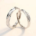 New Fashion Mobius Smooth Couple Rings Classic Silver Color Adjustable Ring For Men Women Wedding Jewelry Valentine's Gift