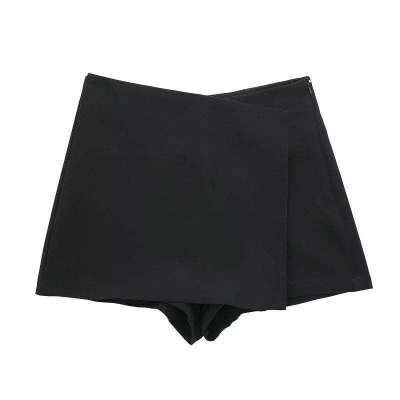 HXAO Shorts Women 2024 Summer Elegant Casual Party Skirt Shorts Ladies Fashion White Khaki Black Short Skirt Pants For Female