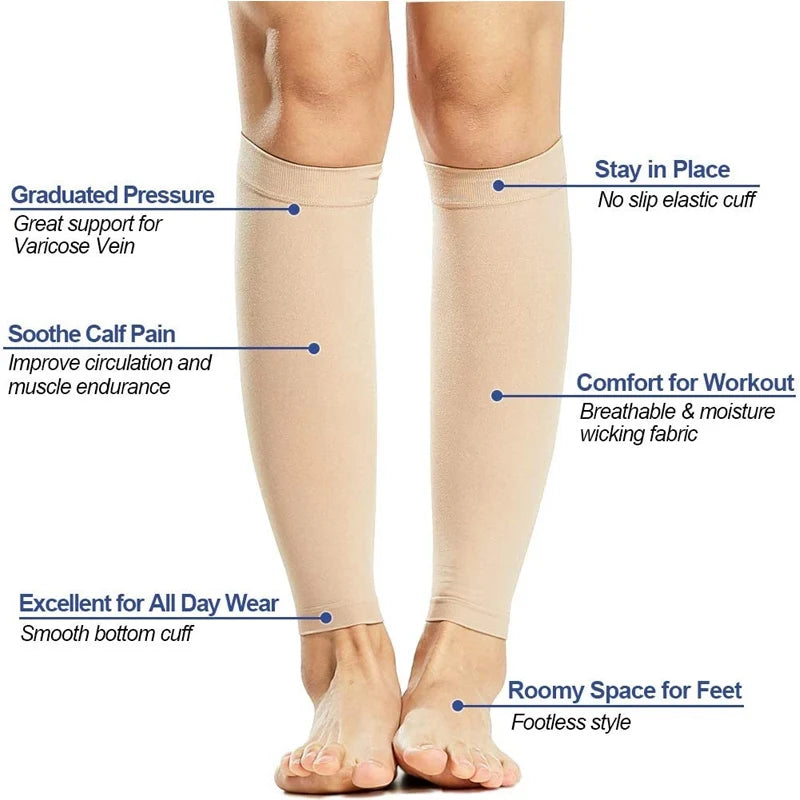 Women Men Calf Compression Stockings Varicose Veins Treat Shaping Graduated Pressure Stockings 2026 New