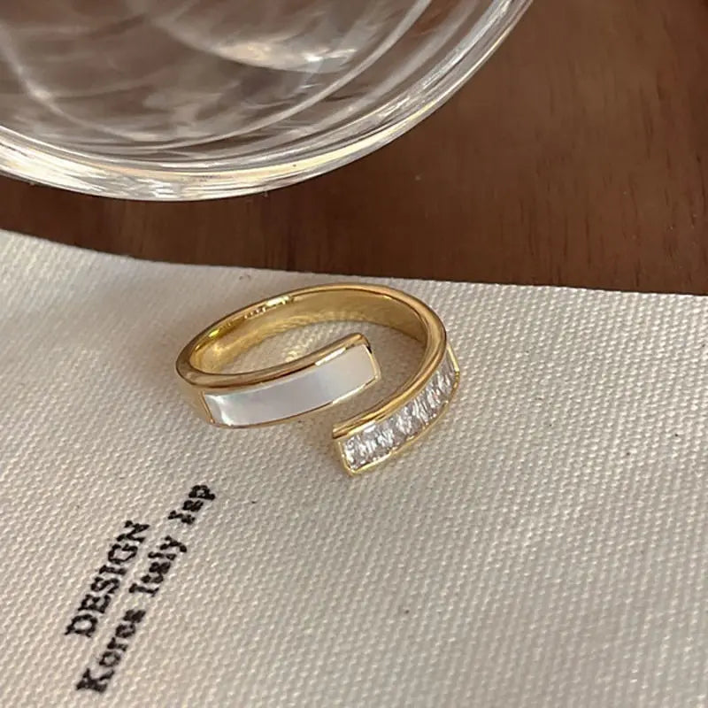 Colorful Drip Glaze Open Ring For Women 2022 New Fashion Retro Geometric Gold Color Metal Rings Exquisite Jewelry Gifts For Girl