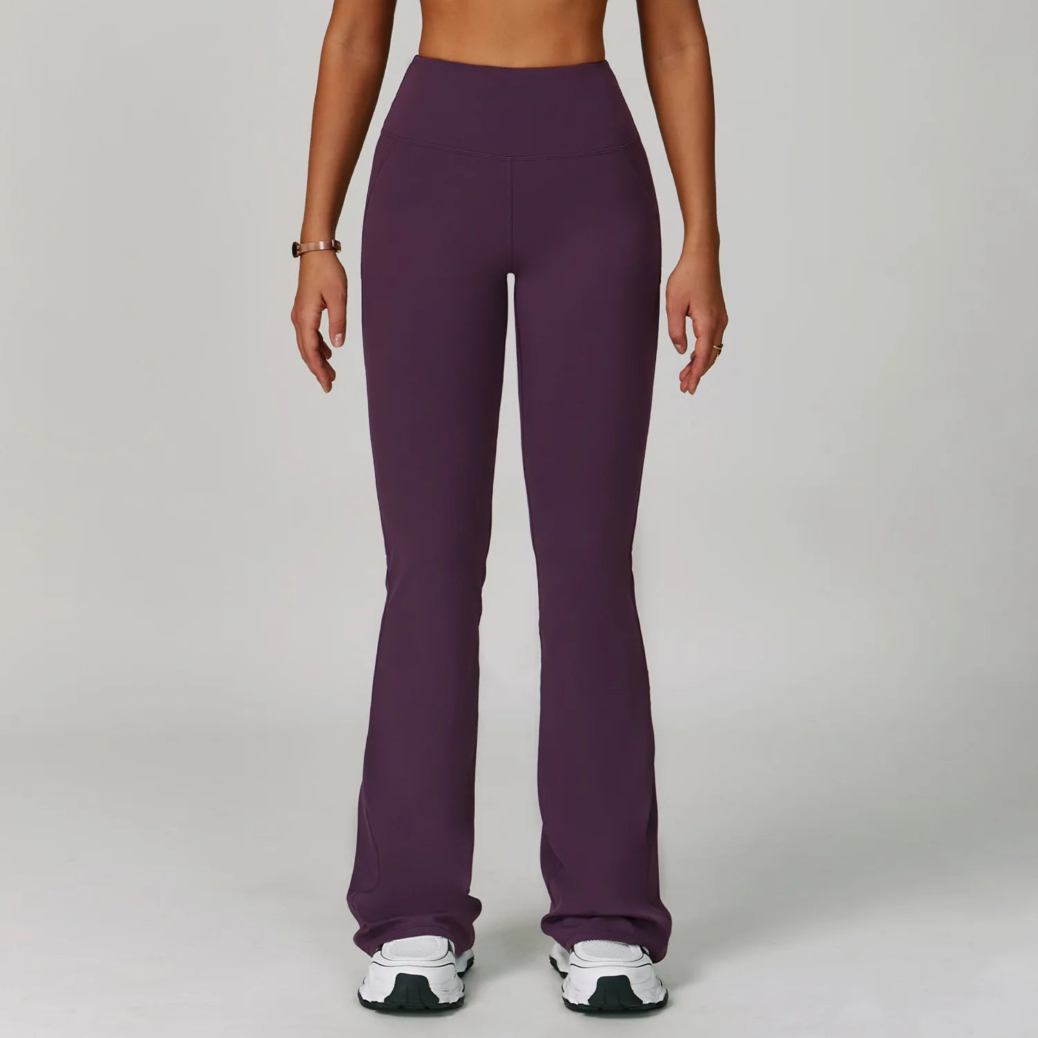 Ropa Mujer High Waisted Fitness Flared Pants Elastic Bell Bottom Pants Women Casual Outdoor Running Yoga Pants Wide Leg Pants