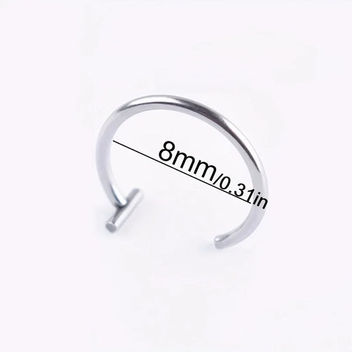 1PCS Fake Piercing Lip Rings Nose Nostril Ring Septum Clip On Mouth Ring Fake Piercing Body Clip Hoop