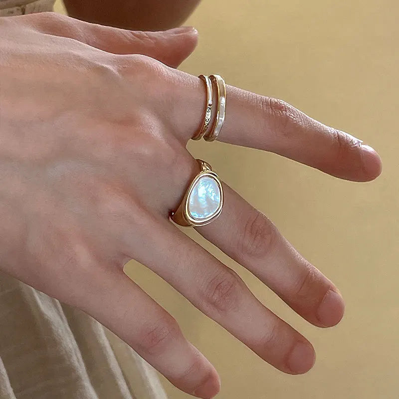 Colorful Drip Glaze Open Ring For Women 2022 New Fashion Retro Geometric Gold Color Metal Rings Exquisite Jewelry Gifts For Girl