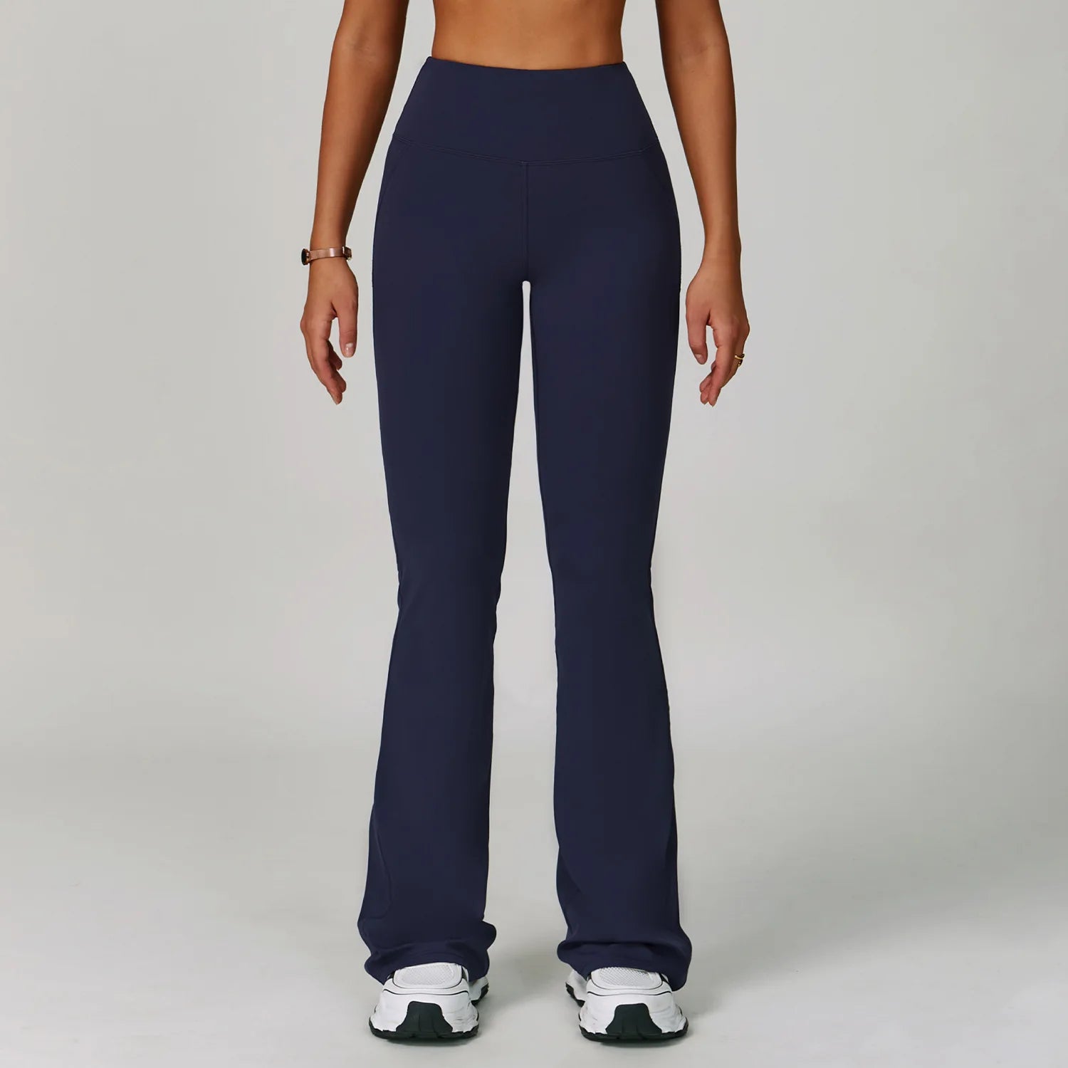 Ropa Mujer High Waisted Fitness Flared Pants Elastic Bell Bottom Pants Women Casual Outdoor Running Yoga Pants Wide Leg Pants