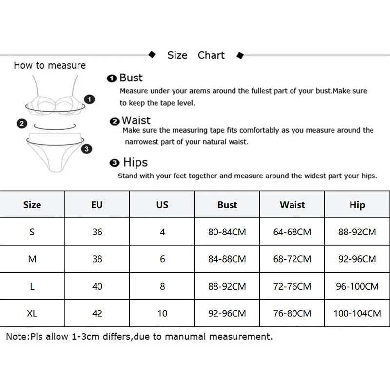 Summer Swimsuit Women Sexy Lace Up Padded Push-up Bikini Set Bandage Brazilian Swimwear Bathing Suit Beachwear