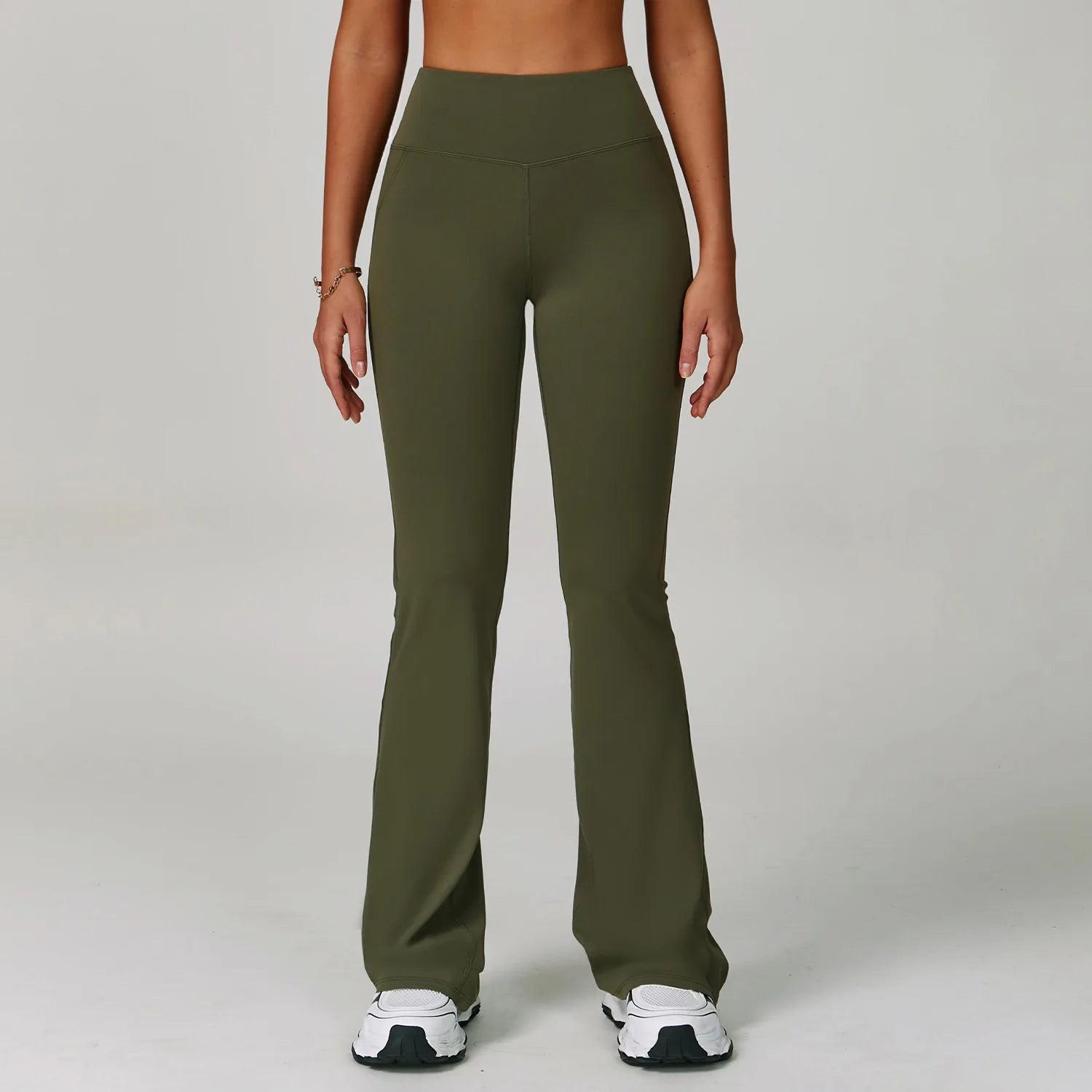 Ropa Mujer High Waisted Fitness Flared Pants Elastic Bell Bottom Pants Women Casual Outdoor Running Yoga Pants Wide Leg Pants