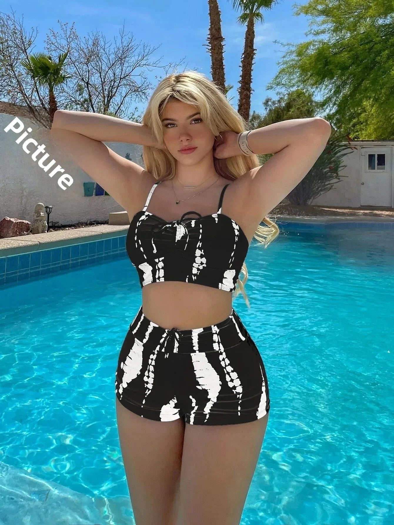 Sexy High-Waist Bikini Set Women's Separate Swimsuit Trendy Cross-Border Flat Angle Swimwear from Mainland China Female Swimwear