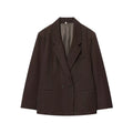 ETJ Fall/Winter 2025 New  Women's Street Fashion oversized pinstripe shoulder-padded loose suit jacket for women