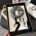Luxury Brand Women Leopard Print Square Hijab Scarf Soft Satin Silk-like Small Neck Scarf Stylish Casual Headscarf