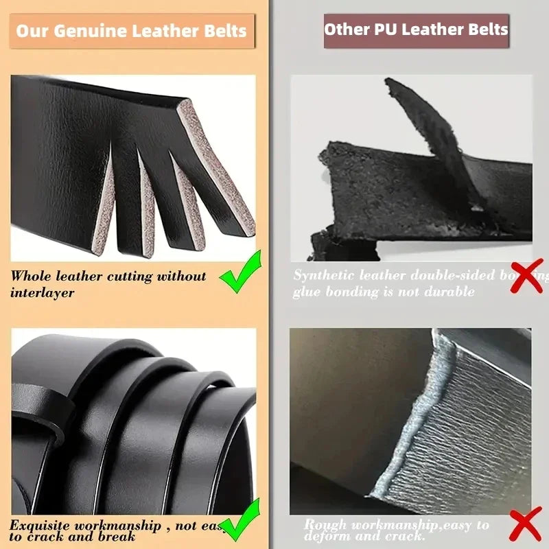 2024 New Double Genuine Leather Belt for Women, Cowhide Suede Belts with Trendy Square Alloy Buckle, Ideal for Dresses and Jeans
