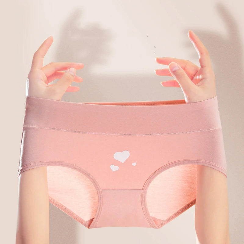 4Pcs Plus Size M-5XL Panties Women Cotton High Waist Slimming Underwear Seamless Girls Briefs Sexy Female Breathable Lingerie