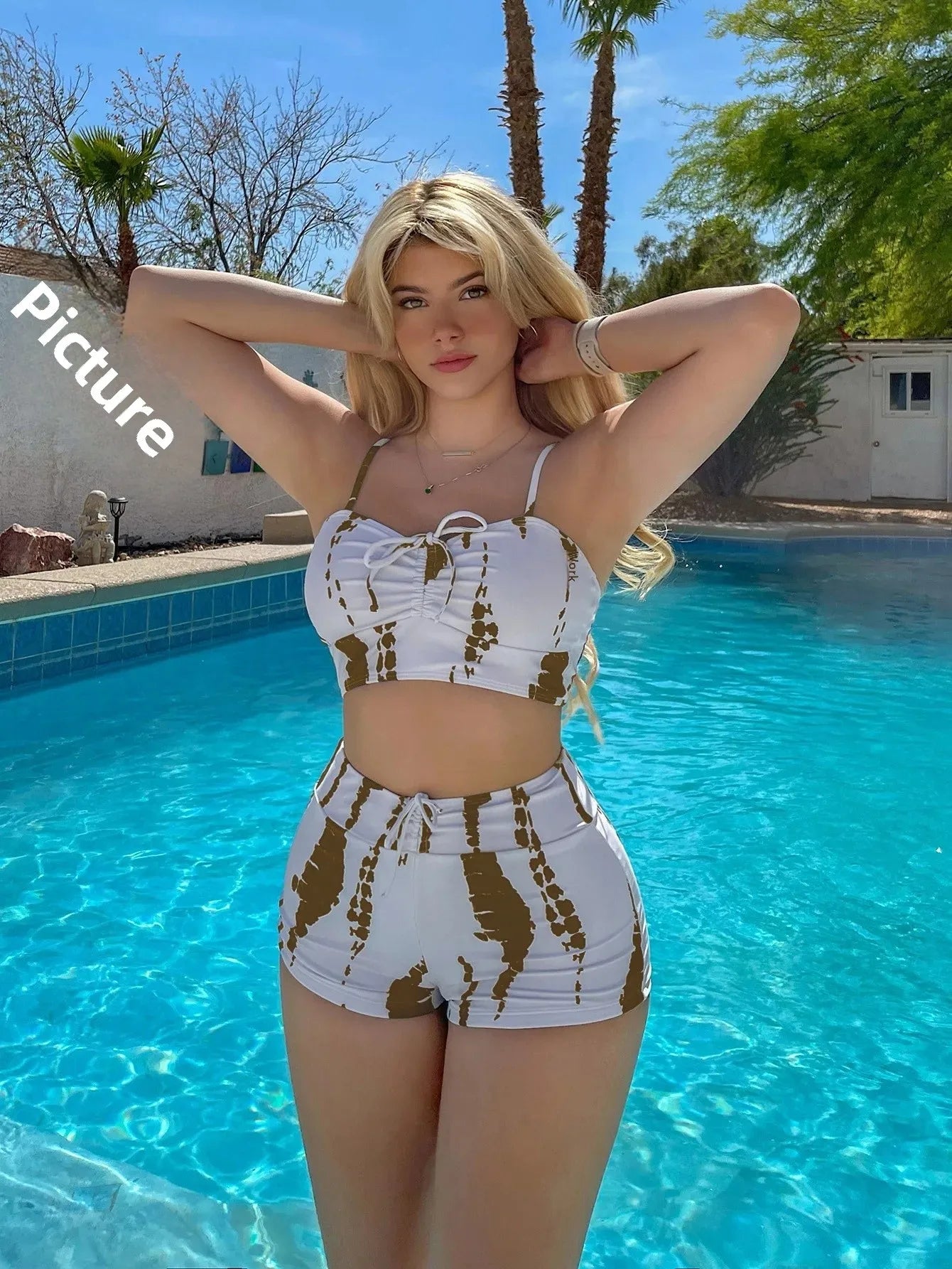 Sexy High-Waist Bikini Set Women's Separate Swimsuit Trendy Cross-Border Flat Angle Swimwear from Mainland China Female Swimwear