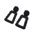 New Hollow Geometric Trapezoid Drop Earrings for Women Personality Punk Carved Metal Brincos Jewelry Hyperbole Trendy Xmas Gift