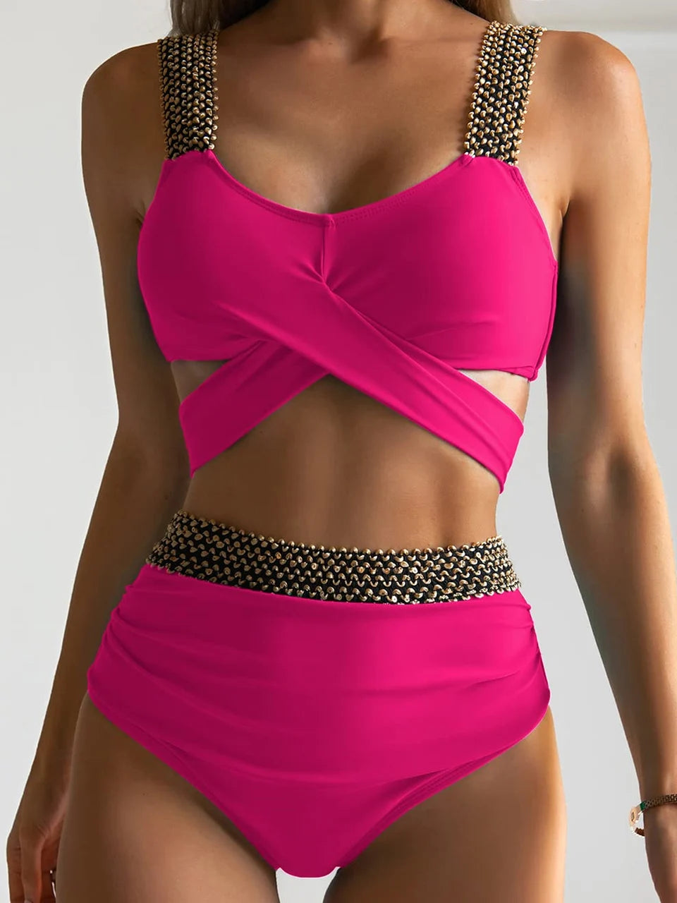 Bandage Bikinis 2026 Women Push Up Swimsuit Solid Sexy Swimwear Female Brazilian Bathing Suit Black Swimming Summer Beachwear
