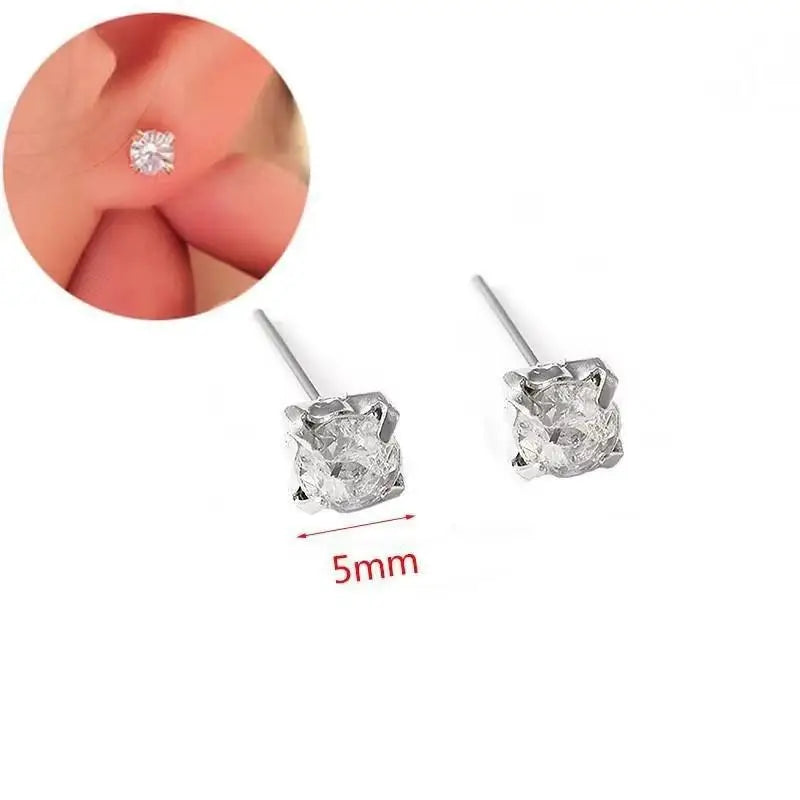 925 Silver Needle Korean Fashion Rhombus Drop Earrings For Women Jewelry 2026 Trending Luxury Crystal Cat's Eye Stone Earrings