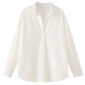 HXAO Woman 2025 Oversized Shirts & Blouses Spring Summer 2025 Woman Elegant Button Up Long Sleeve Blouses Fashion Plus Size Tops