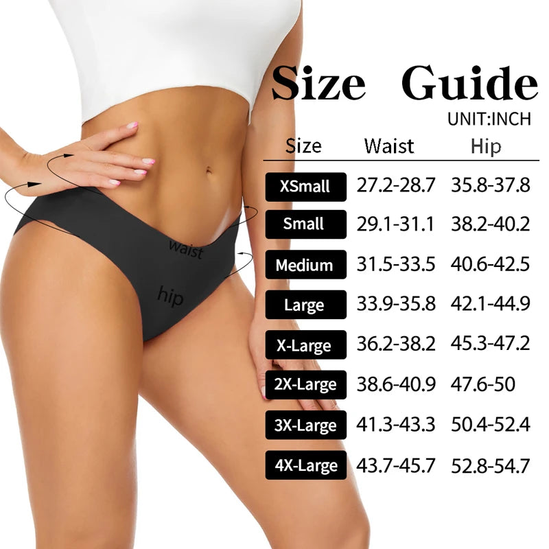Seamless Menstrual Period Panties 4-Layer Leakproof Heavy Flow Mesh Briefs Fast Absorbent Panties Plus Size Briefs 3XL