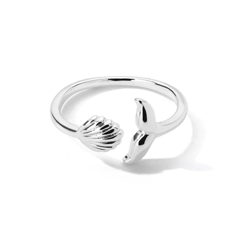 Stainless Steel Shell Rings For Women Girls Aesthetic Gold Color Finger Ring 2024 Trend Summer Wedding Jewelry Beach Gift Bague