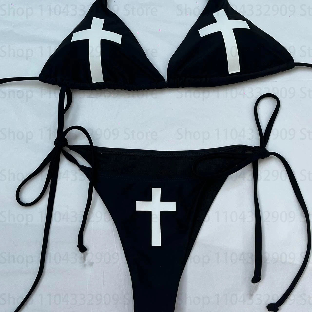 Swimsuit Two Pieces Bathing Suit 2000s Gothic Bathing Suit Star girls Swimwear Women Y2k style Punk Print Bikini Set Sexy Thong