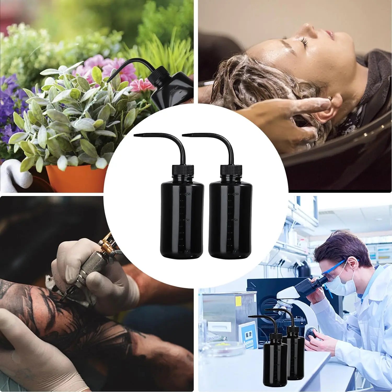 1PCS Tattoo Washing Bottle Clean Squeeze Bottle Eyelash Extension Cleaning Laboratory Measuring Bottles Plastic Makeup Tool