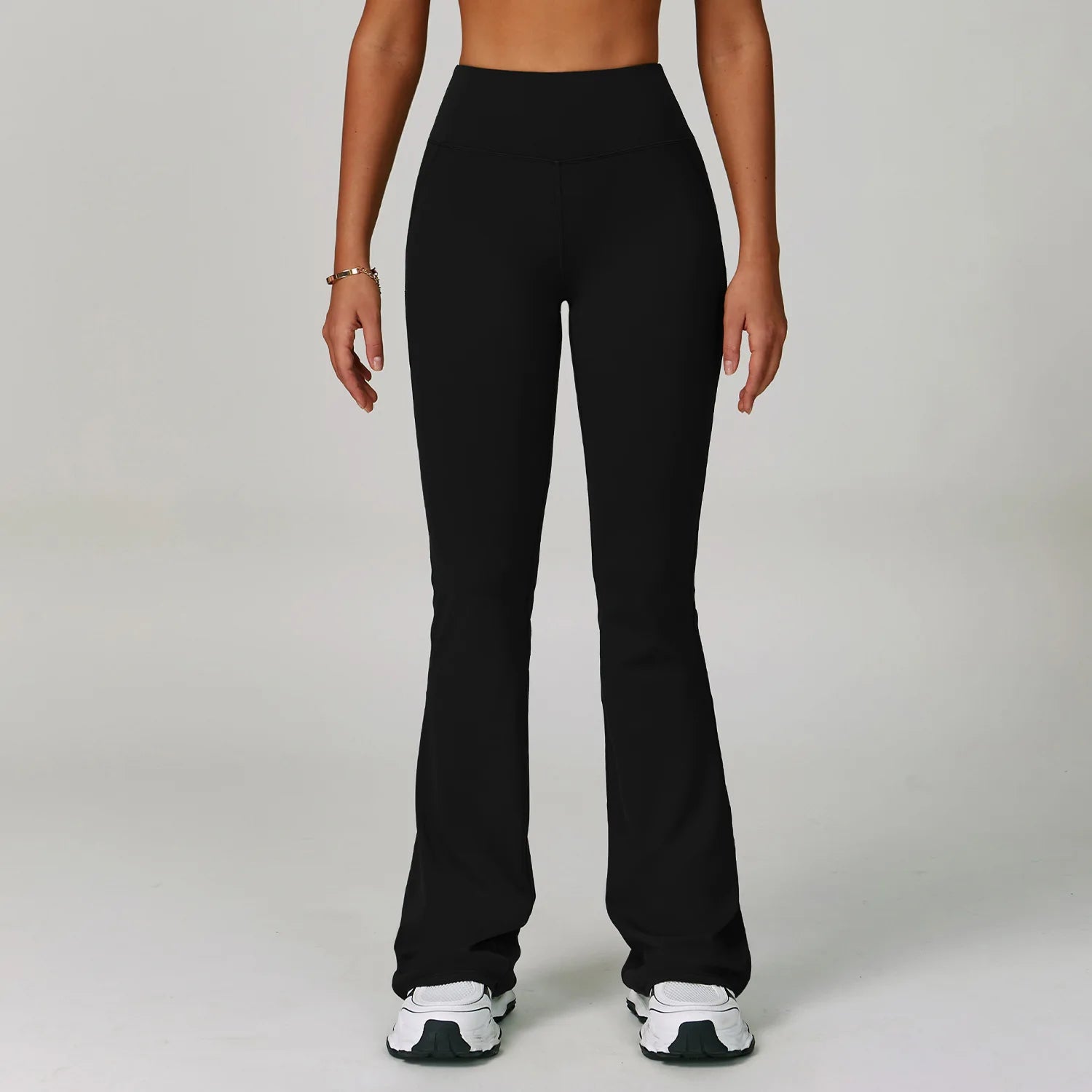 Ropa Mujer High Waisted Fitness Flared Pants Elastic Bell Bottom Pants Women Casual Outdoor Running Yoga Pants Wide Leg Pants