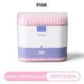 200PCS/box - high-quality double ended cotton swabs - suitable for personal cleaning, gentle makeup removal, makeup swabs, etc