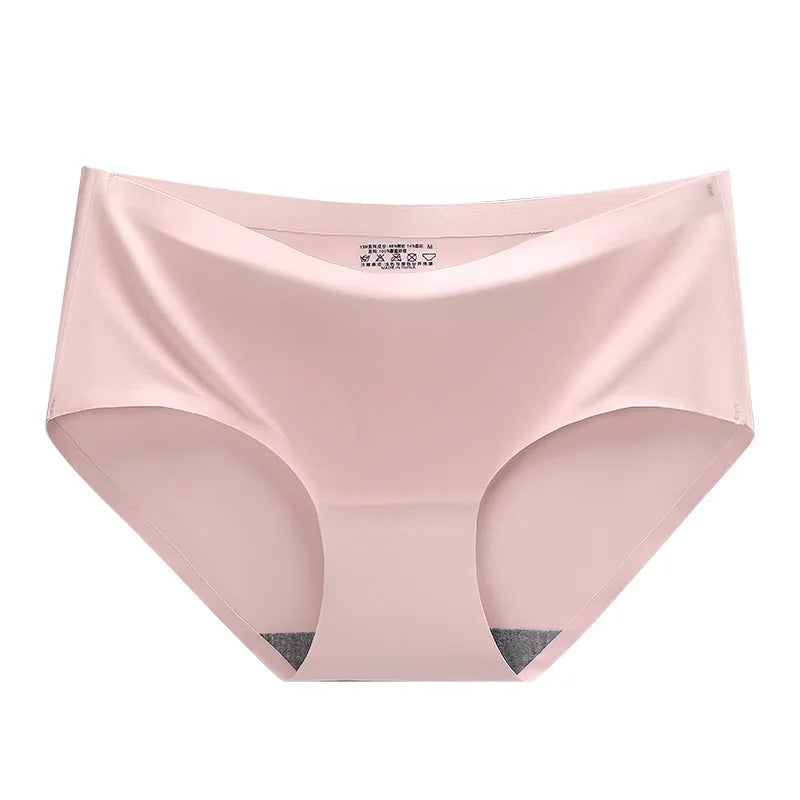 Women's Underwear Ice Silk Cotton Antibacterial  Briefs  Lingerie Female Casual Girls Panties Ladies Underpants Plus-size XXL