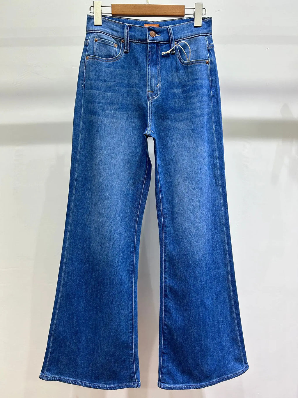 Women casual High Waist Wide Legs jeans Soft fashion denim Pants