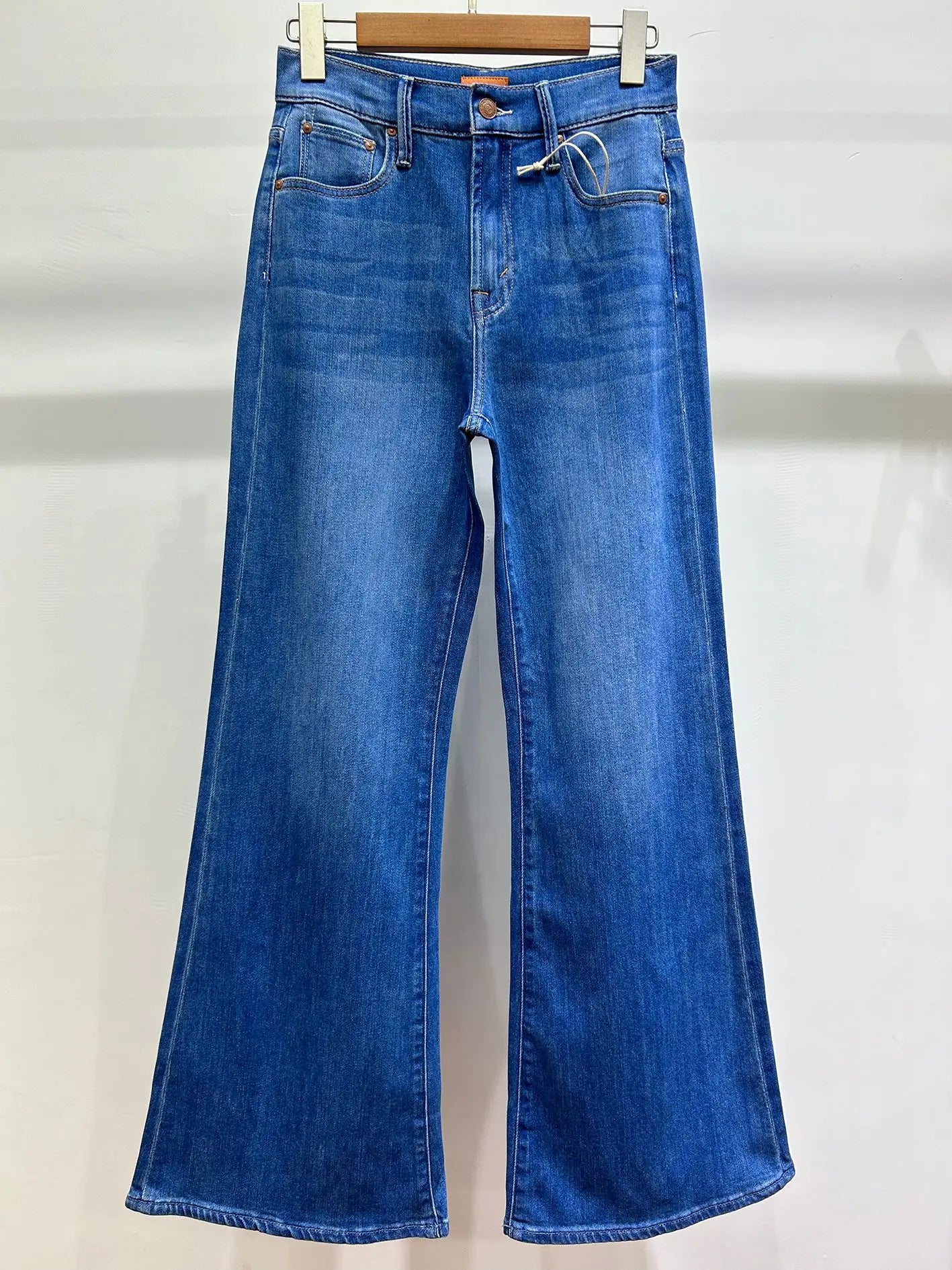 Women casual High Waist Wide Legs jeans Soft fashion denim Pants